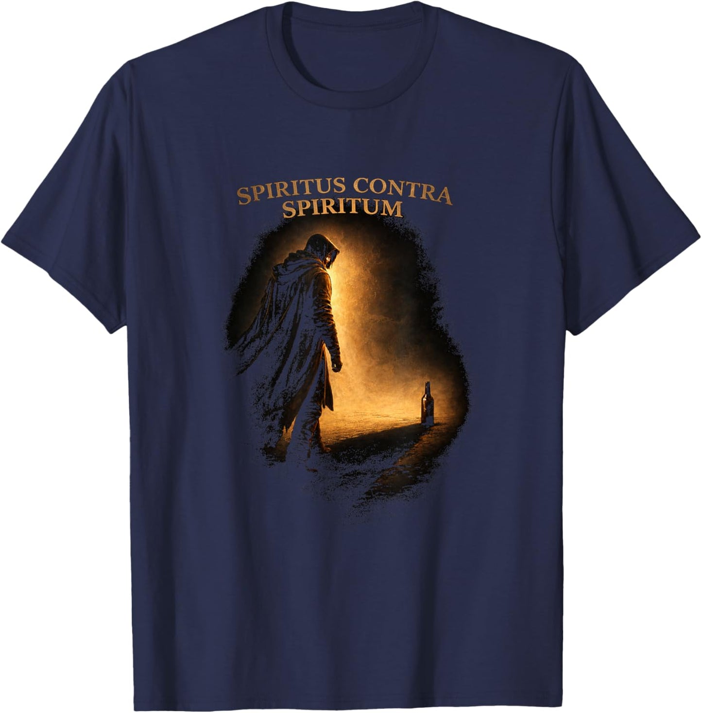 Spiritus Contra Spiritum - Spirit Against Spirits - Jung T-Shirt - T-Shirt | Navy