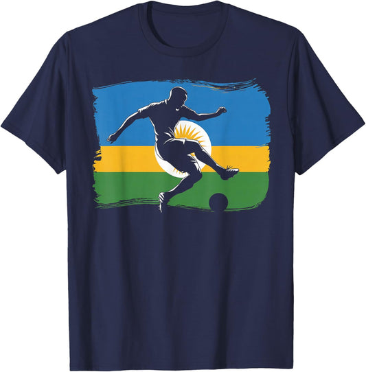 Rwanda Soccer T-Shirt - T-Shirt | Navy
