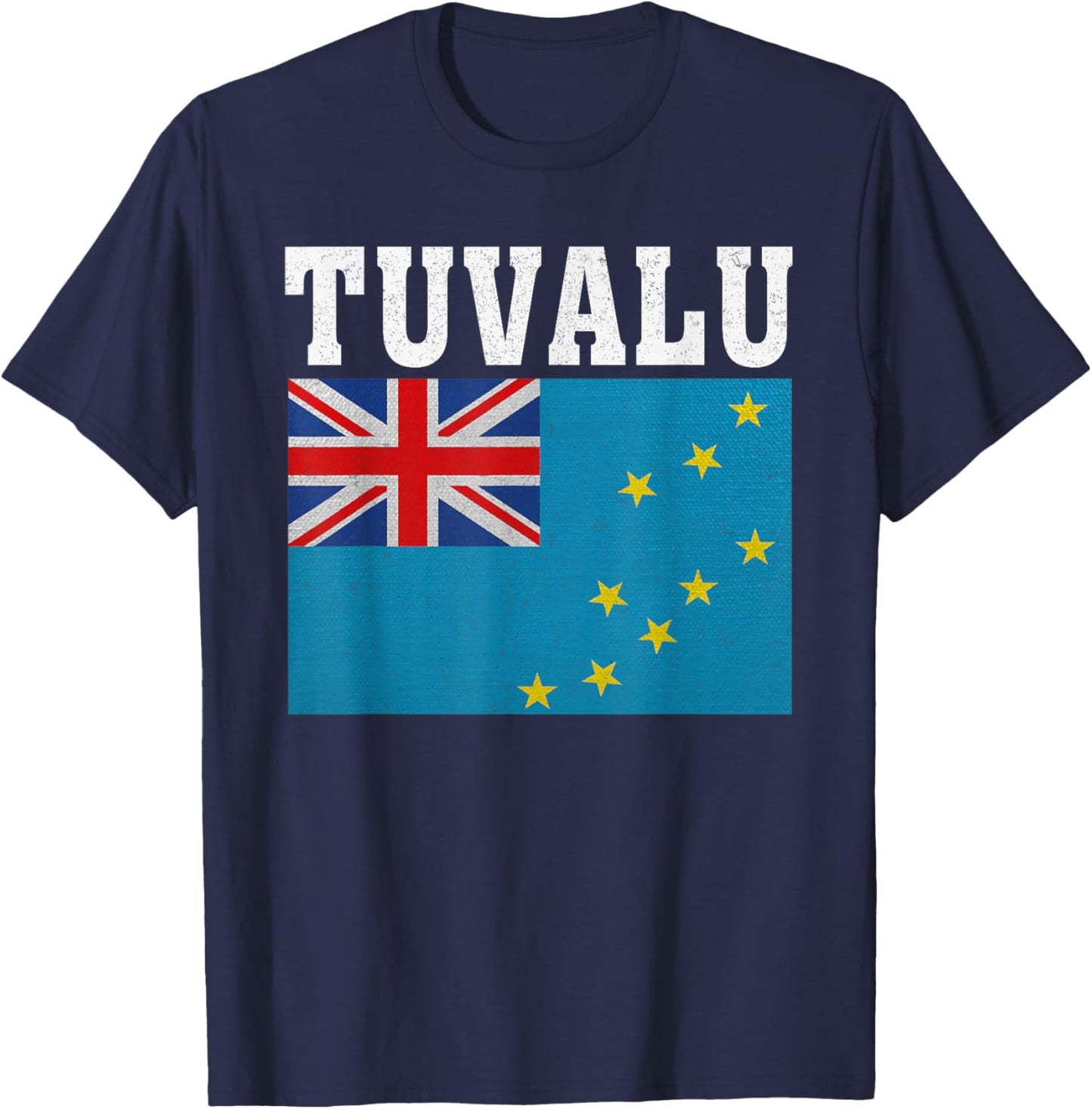Tuvalu Flag Patriotic National Roots Souvenir T-Shirt - T-Shirt | Navy