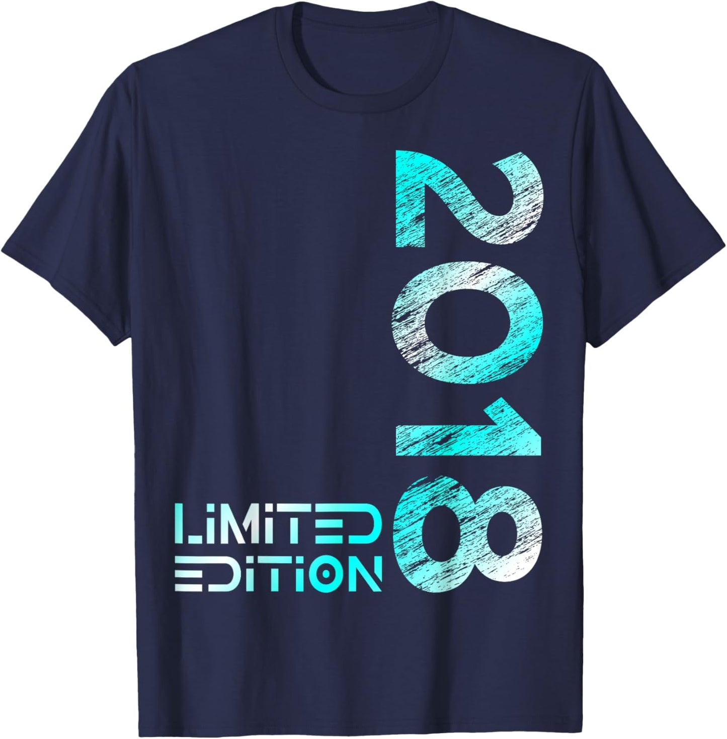 Limited Edition Vintage 2018 Boy Girl 8th Birthday T-Shirt - T-Shirt | Navy