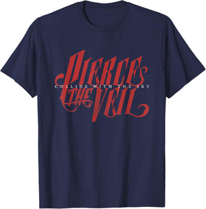 Pierce The Veil Collide Red Official T-Shirt - T-Shirt | Navy