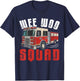 Wee Woo Squad Funny Firefighter Fire Truck Fireman Men Women T-Shirt - T-Shirt | Navy