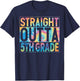 Straight Outta 5th Grade Graduate Class 2026 5th Grade Funny T-Shirt - T-Shirt | Navy