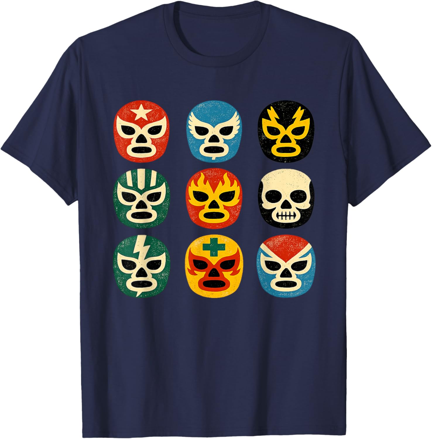 Funny Wrestling Lucha Libre Mask Wrestle Cute Boys Girl Kids T-Shirt - T-Shirt | Navy