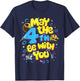 Star Wars May The 4th Be with You Groovy Vintage Retro T-Shirt - T-Shirt | Navy
