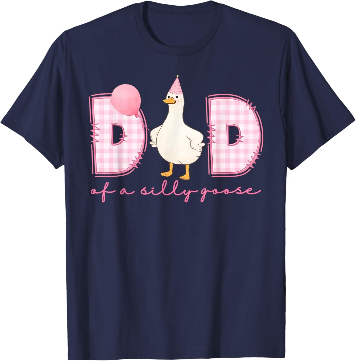 One Silly Goose Dad Papa 1st First Birthday Family Matching T-Shirt - T-Shirt | Navy