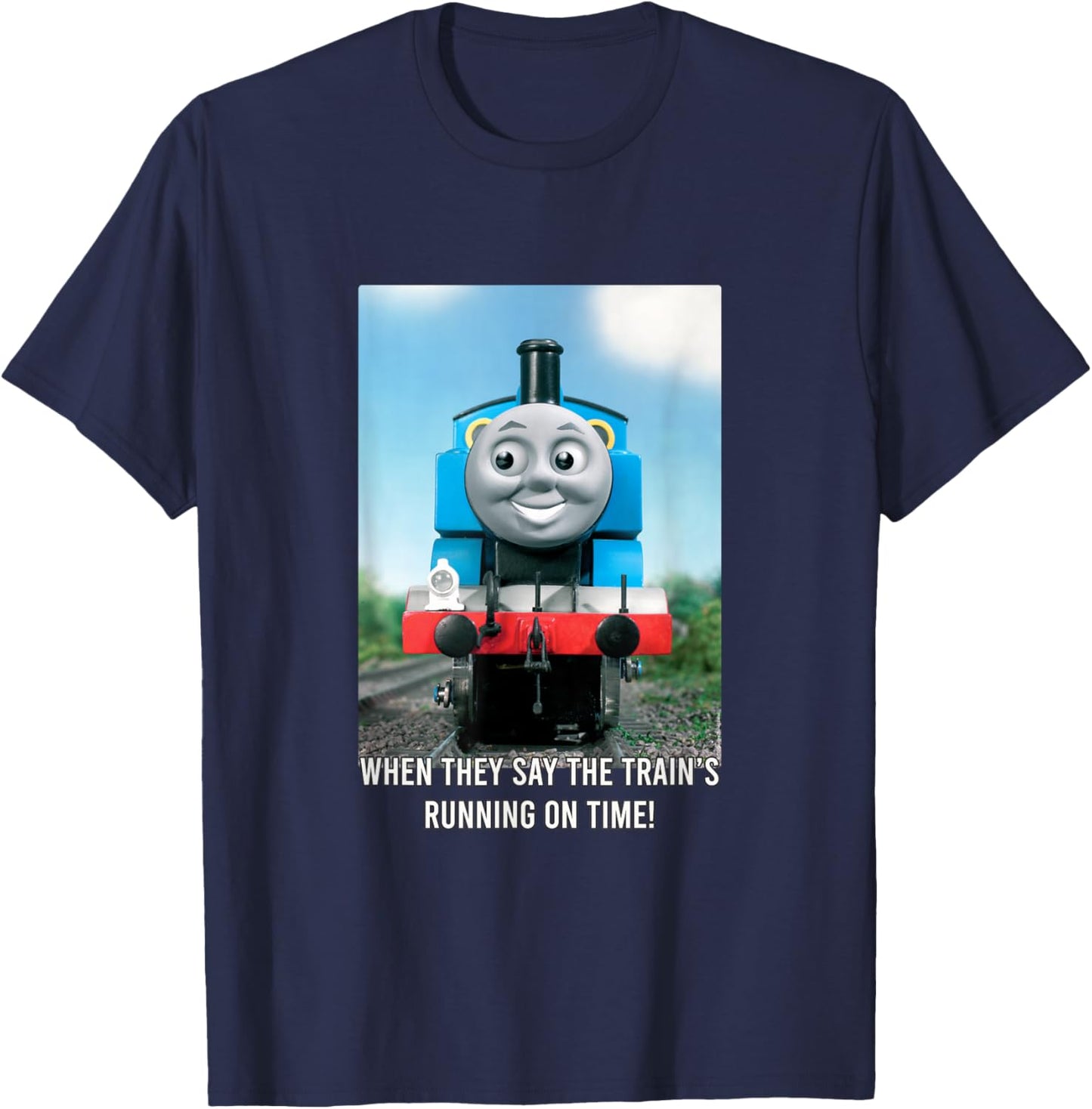Thomas & Friends - Train's Running on Time T-Shirt - T-Shirt | Navy