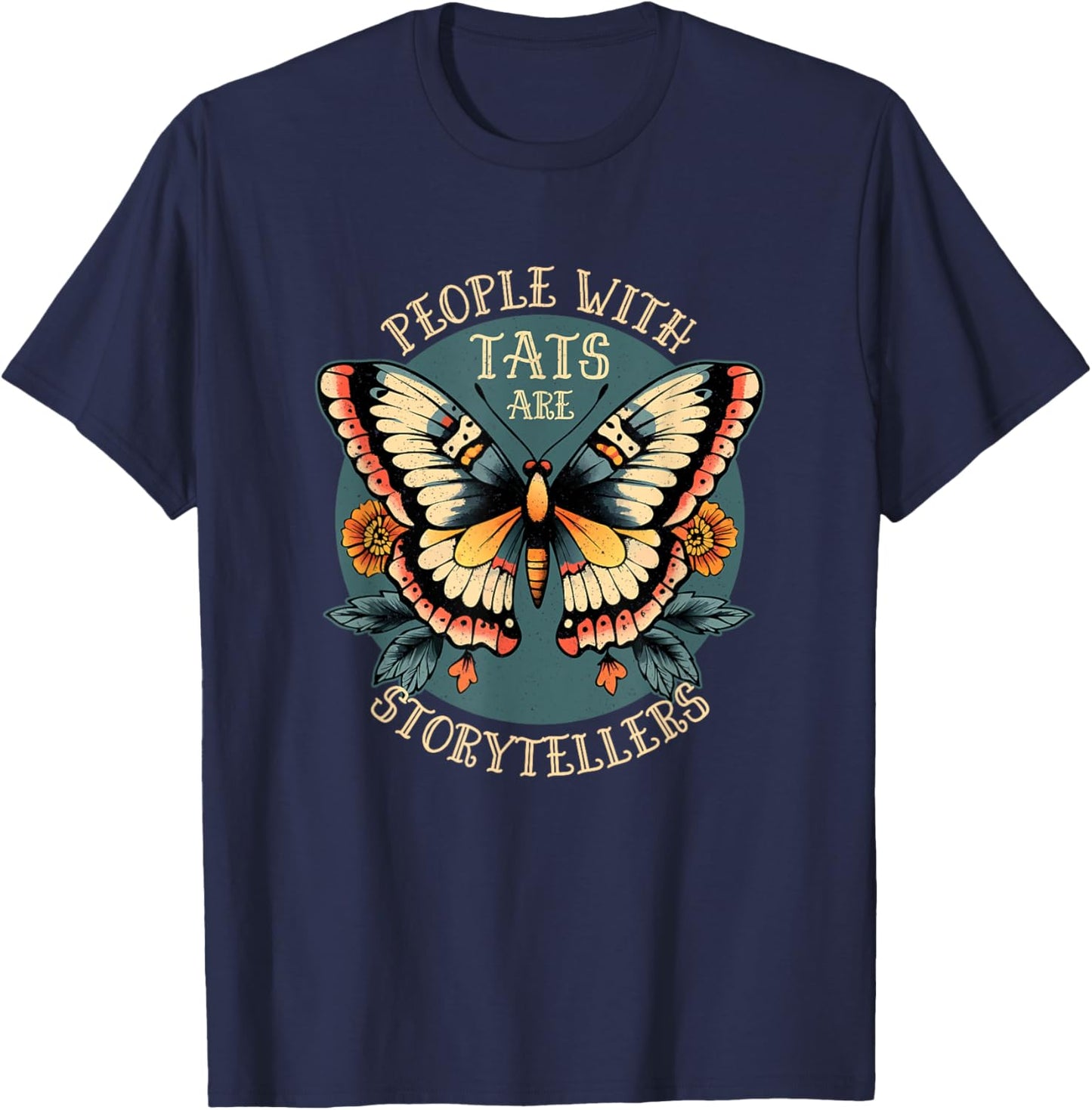 People with Tattoos Are Storytellers T-Shirt - T-Shirt | Navy