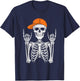 Rocker Skeleton Cap Skater Cool Halloween Punk Rock Men Boys T-Shirt - T-Shirt | Navy