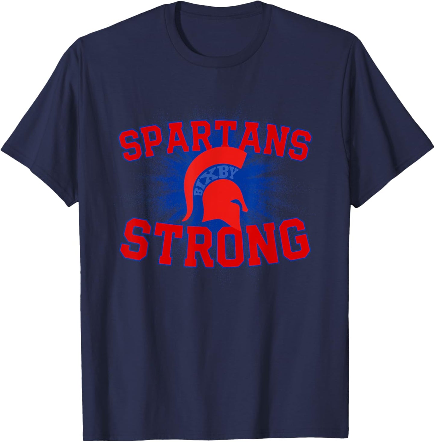 Bixby Spartans Logo Strong Flag HS T-Shirt - T-Shirt | Navy