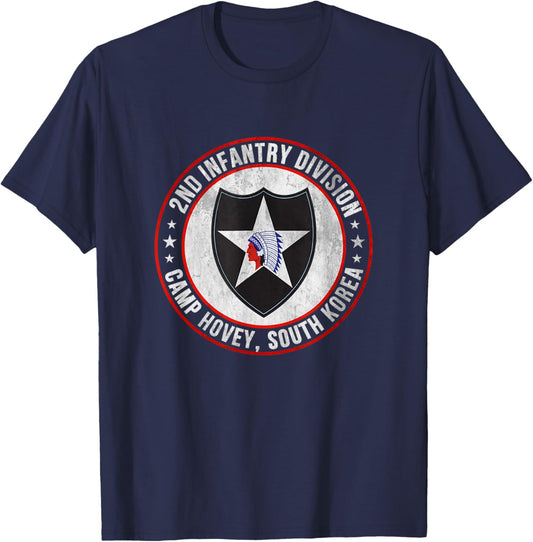 2nd Infantry Division Camp Hovey Korea Veteran Father Day T-Shirt - T-Shirt | Navy