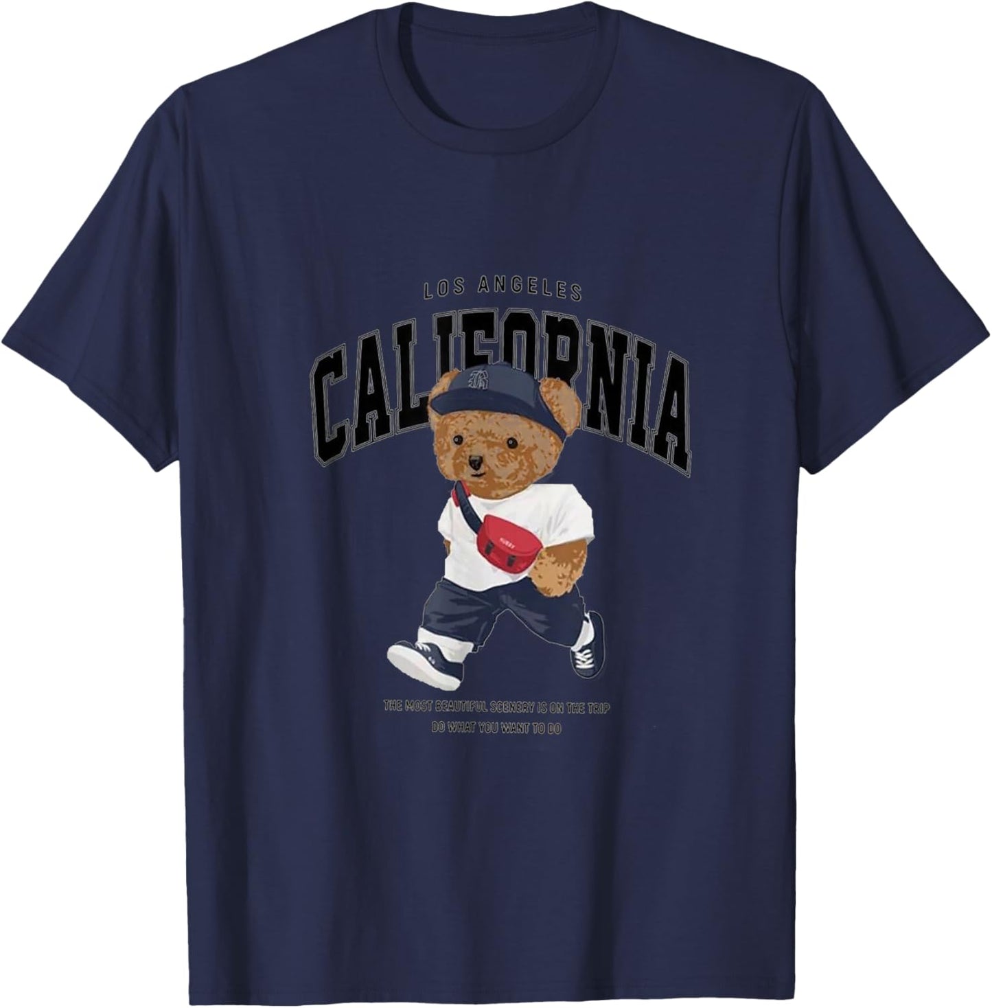 Teddy bear LA California T-Shirt - T-Shirt | Navy