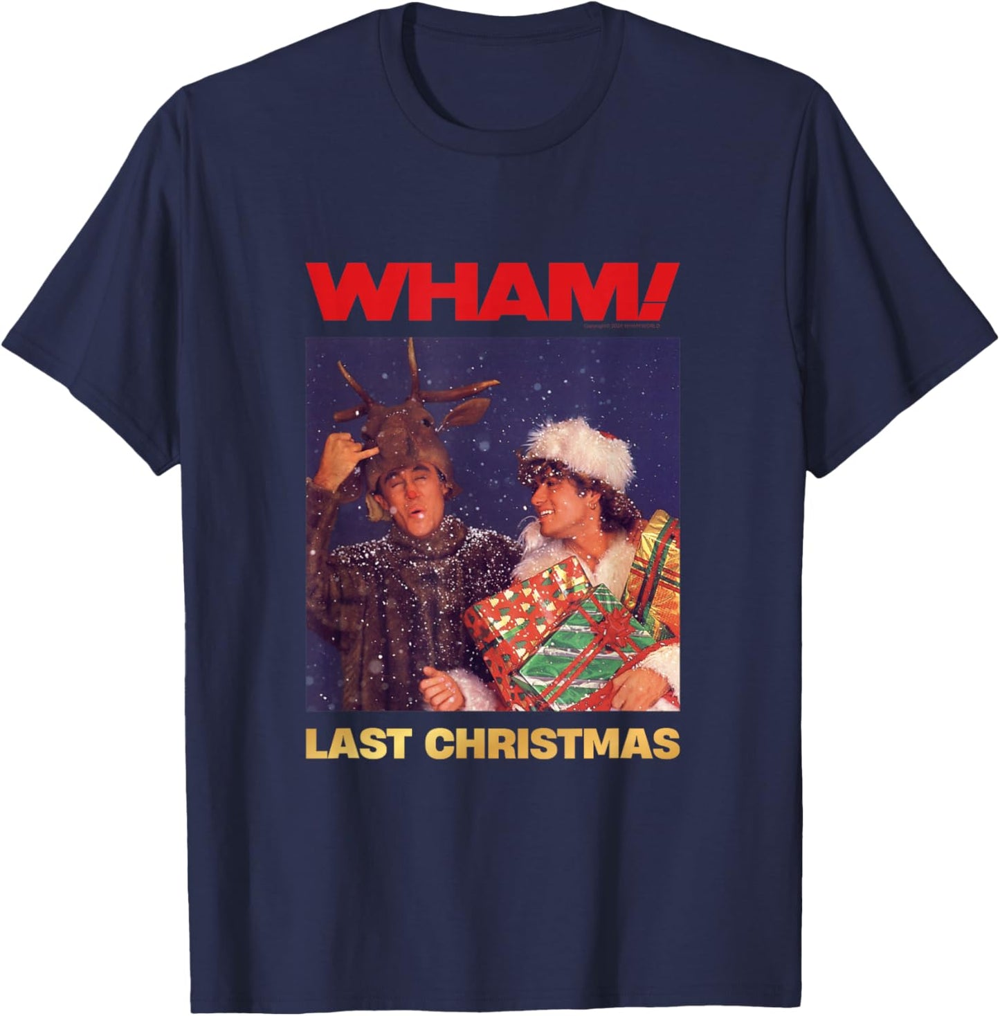 Wham! Amazon Exclusive Last Christmas T-Shirt - T-Shirt | Navy