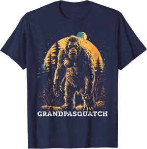 Grandpa Squatch Bigfoot Sasquatch T-Shirt - T-Shirt | Navy