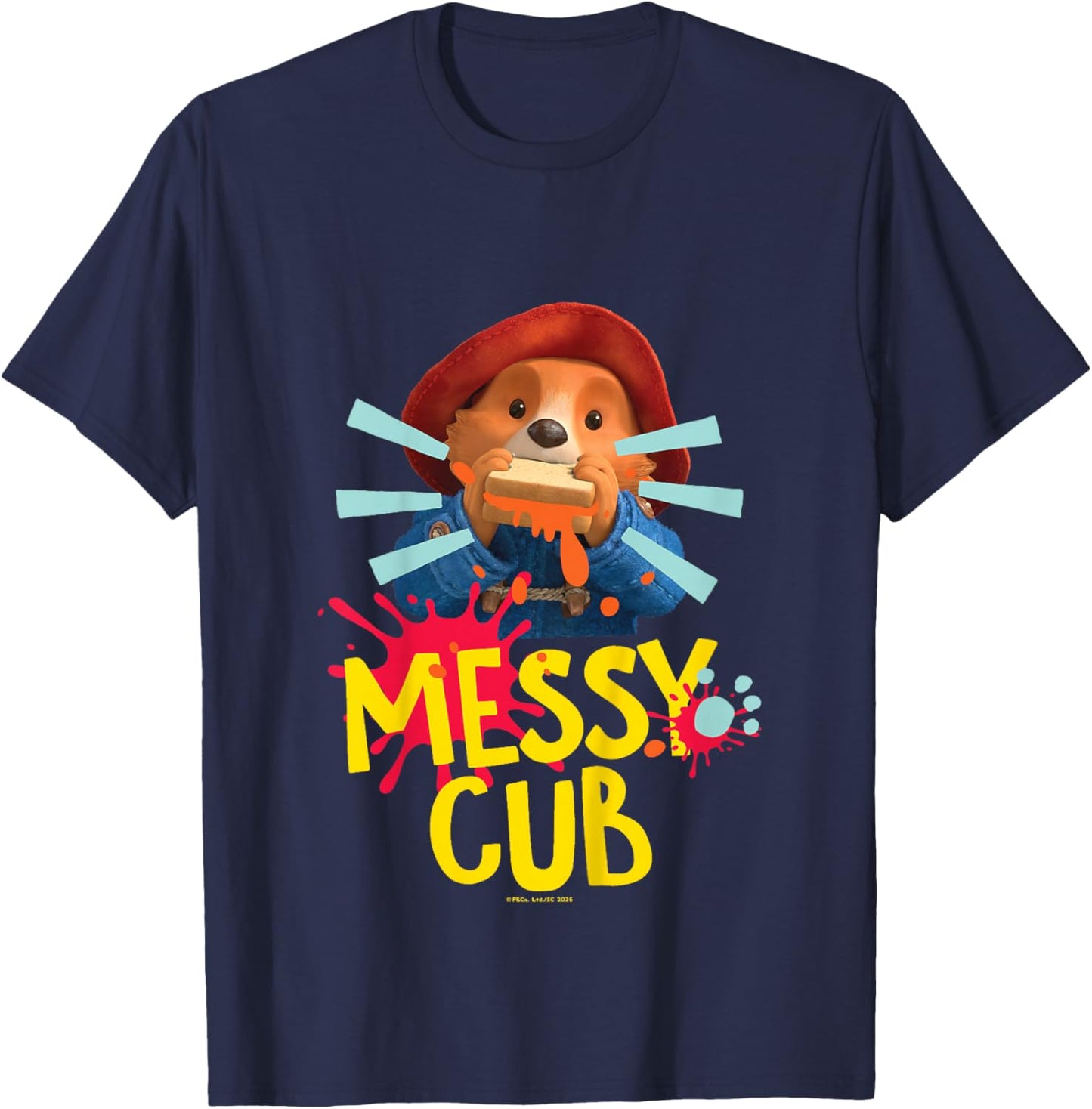 Paddington Bear Messy Club Marmalade Sandwich Kids T-Shirt - T-Shirt | Navy