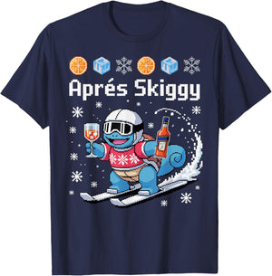 APRÉS SKIGGY X The Ski Club Saufimon Spritz Turtle Skier T-Shirt - T-Shirt | Navy
