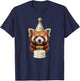 Red Panda Birthday T-Shirt - T-Shirt | Navy
