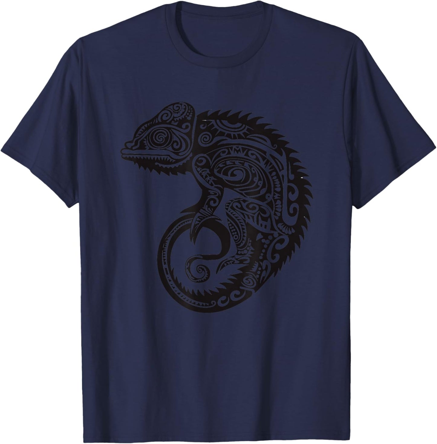Tribal Hawaiian Chameleon Shirt - Hawaiian Tribal T-Shirt - T-Shirt | Navy