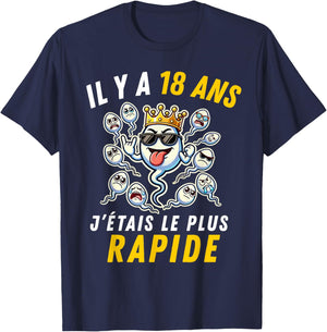 Gift Humour 18th Year 2008 Birthday 18 Years Man T-Shirt - T-Shirt | Navy