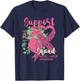 Breast Cancer Awareness Cute Heart Pink Ribbon Support Squad T-Shirt - T-Shirt | Navy