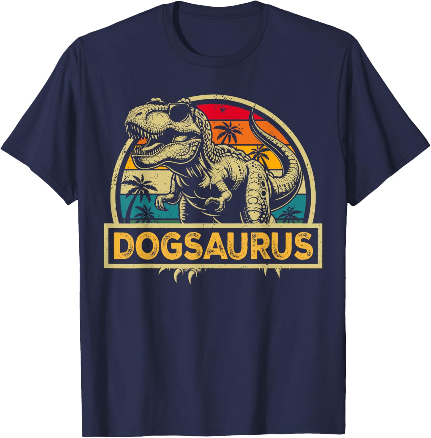 Dogsaurus T Rex Dinosaur Dog Saurus Family Matching Men Women Kids T-Shirt - T-Shirt | Navy