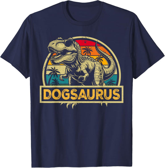 Dogsaurus T Rex Dinosaur Dog Saurus Family Matching Men Women Kids T-Shirt - T-Shirt | Navy