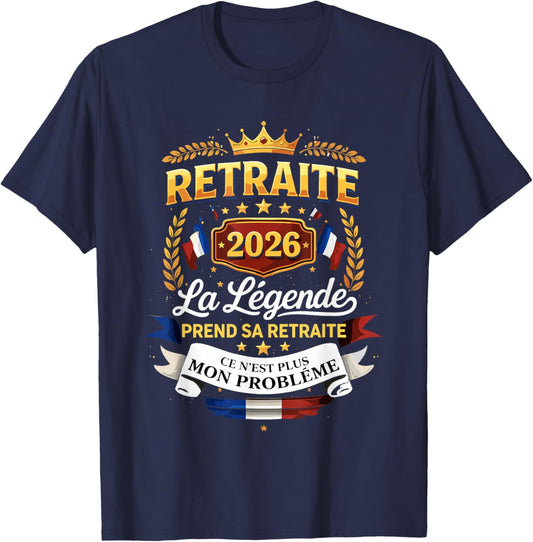 The Legend Retires 2026 Retired Man T-Shirt - T-Shirt | Navy