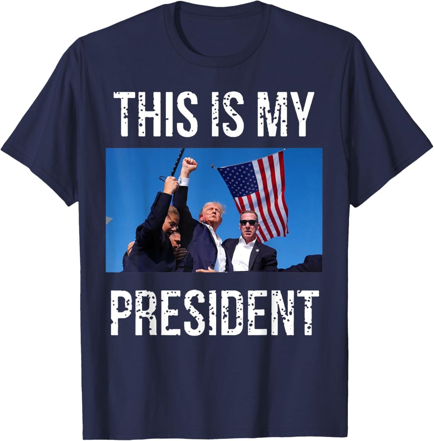 Trump 2024 This Is My President T-Shirt - T-Shirt | Navy