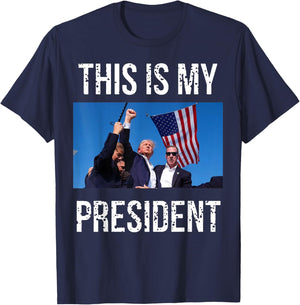 Trump 2024 This Is My President T-Shirt - T-Shirt | Navy