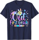 Peace Out First Grade Cute Tie Dye Last Day Of 1st Grade T-Shirt - T-Shirt | Navy