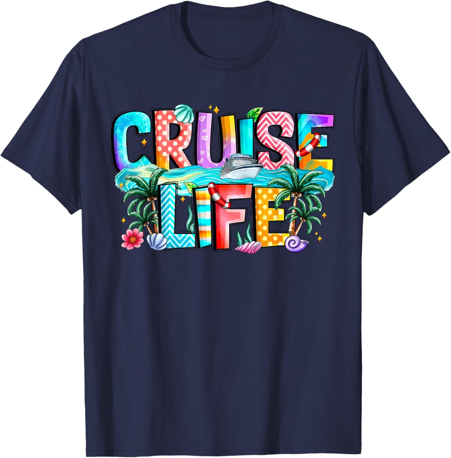 Family Cruise Life Cruise Outfits 2026 Matching T-Shirt - T-Shirt | Navy