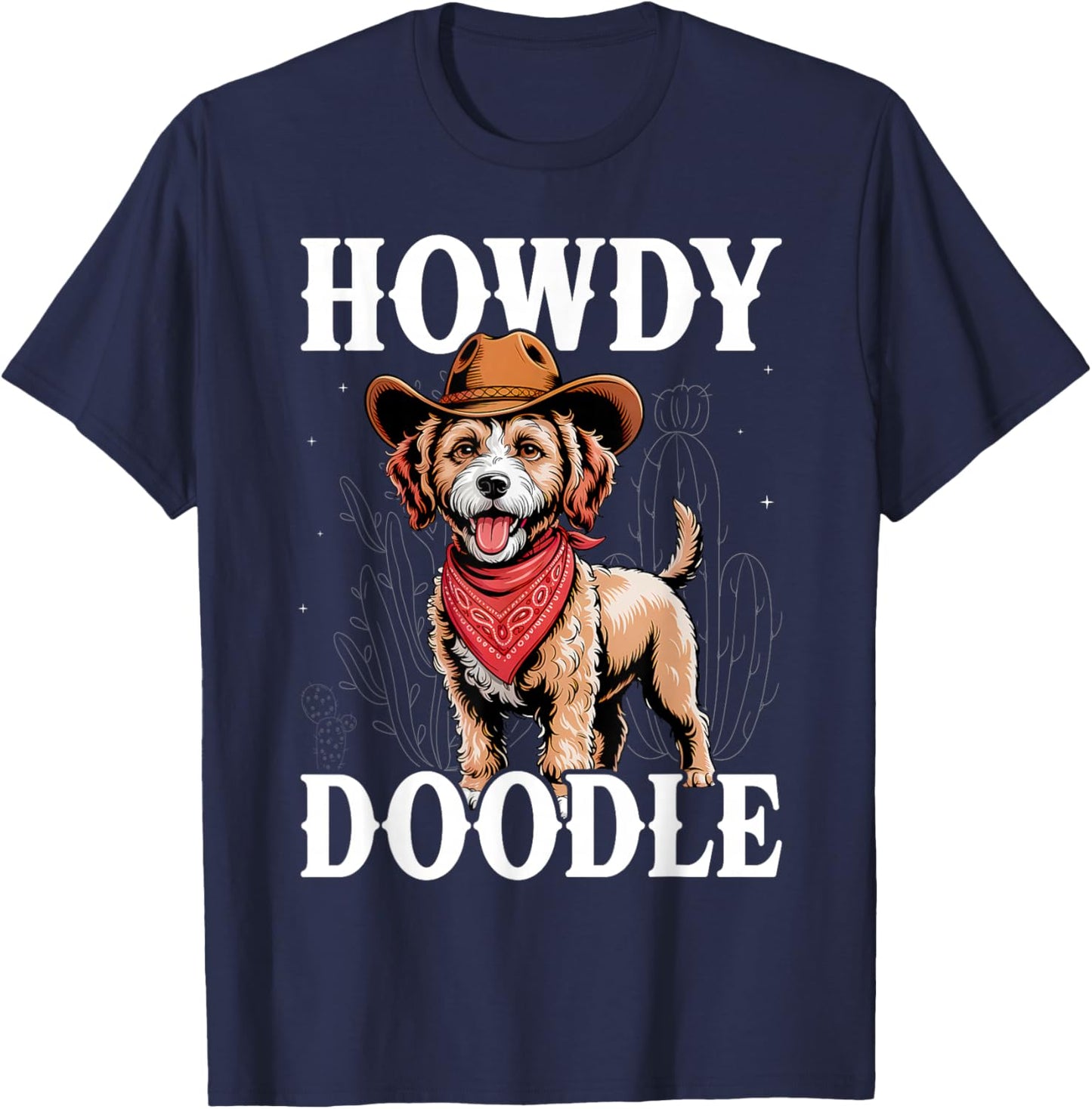 Doodle Mom Lover Vintage Western Life Howdy T-Shirt - T-Shirt | Navy