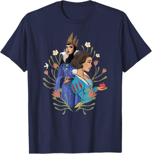 Disney Snow White Movie Evil Queen and Snow White with Apple T-Shirt - T-Shirt | Navy