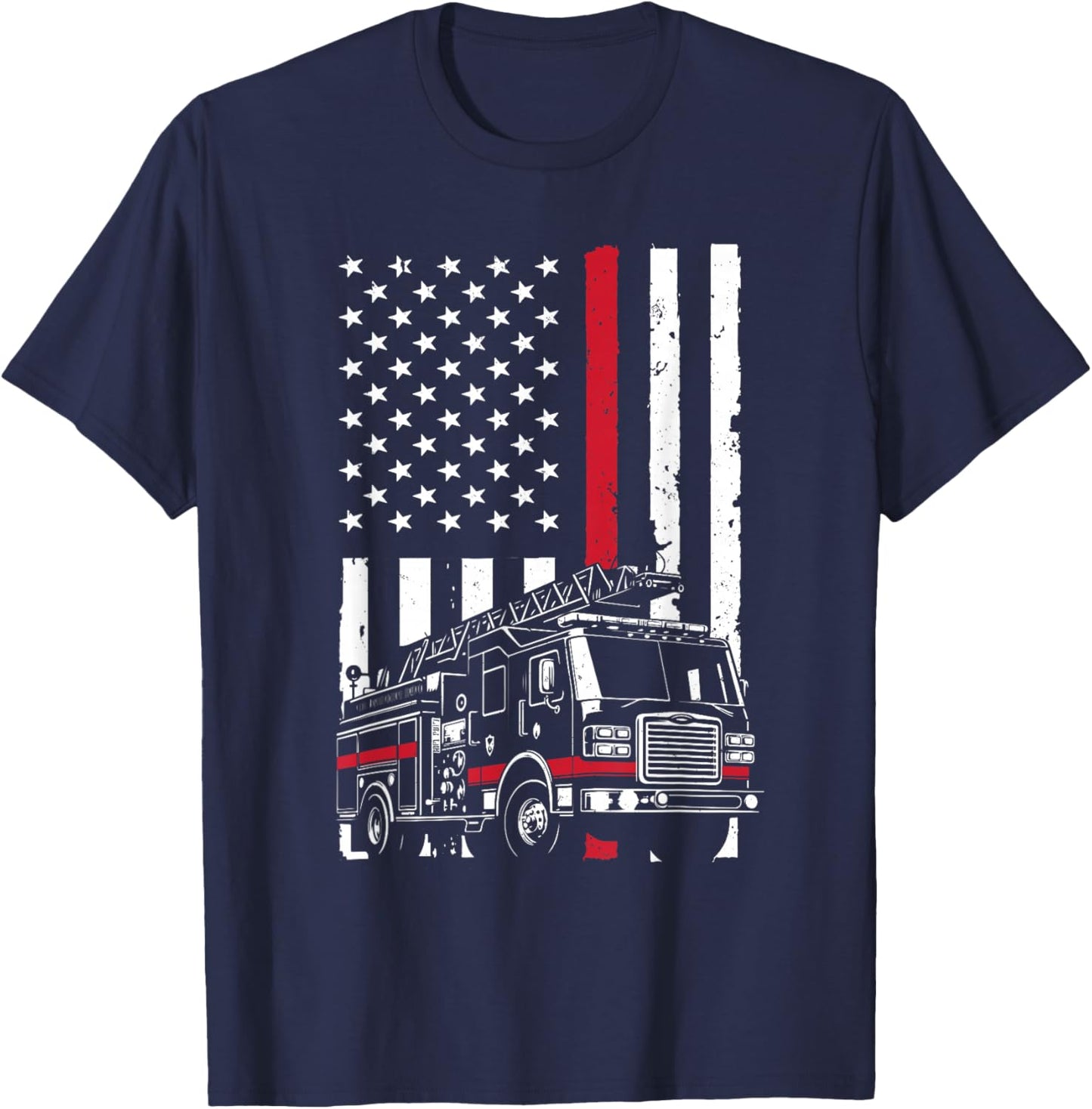 Funny Firefighter Design Women Fireman Firefighter T-Shirt - T-Shirt | Navy
