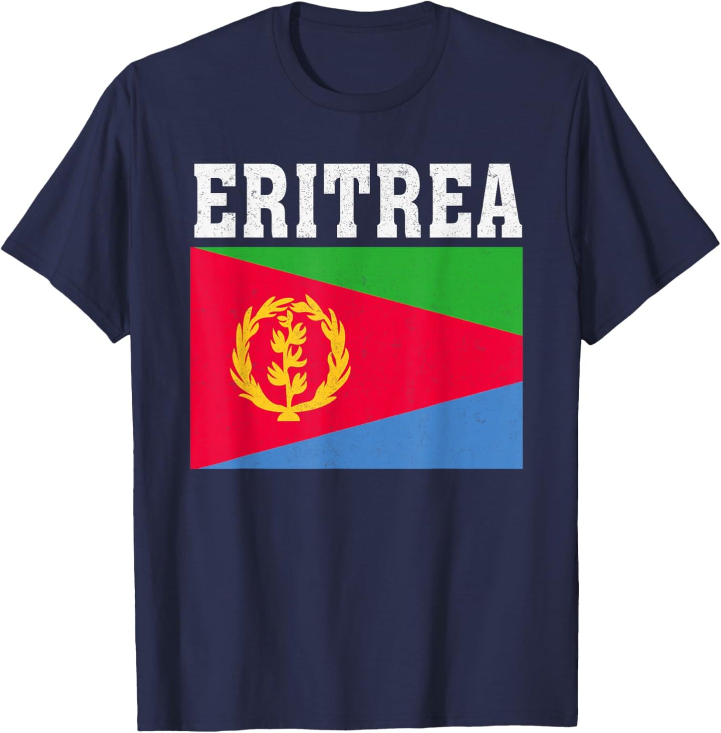 Eritrea Flag Patriotic National Roots Souvenir T-Shirt - T-Shirt | Navy