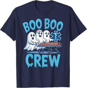 Funny Boo Boo Crew EMT Nurse Halloween Costumes Men Women T-Shirt - T-Shirt | Navy