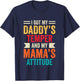 Kids I Got My Daddy's Temper And My Mama's Attitude T-Shirt - T-Shirt | Navy