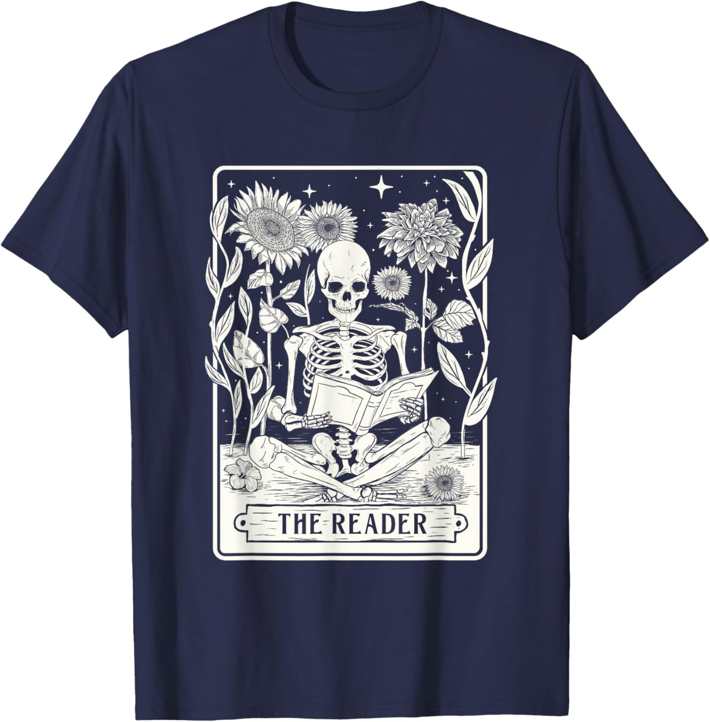 The Reader - Book Lover Reading Bookworm Reader T-Shirt - T-Shirt | Navy