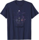 Inspire Serenity - Yoga & Mindfulness Artwork and Phone T-Shirt - T-Shirt | Navy