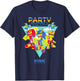 Sonic The Hedgehog - Party Animals Sonic, Tails, Knuckles T-Shirt - T-Shirt | Navy