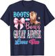 Boots or Bows Great Auntie Loves You Gender Reveal Party T-Shirt - T-Shirt | Navy