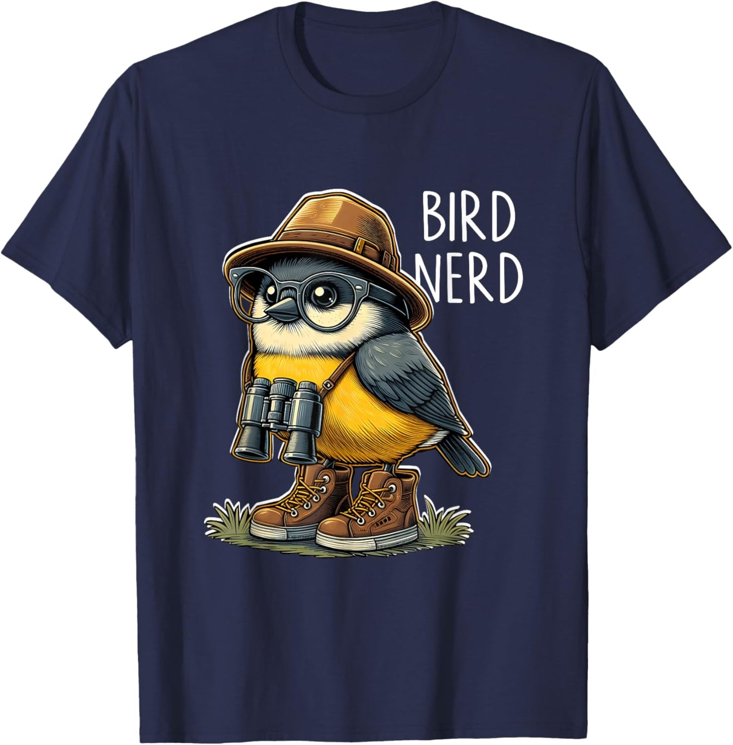 Bird Nerd Funny Bird Watching Birding Bird Lover Birdwatcher T-Shirt - T-Shirt | Navy