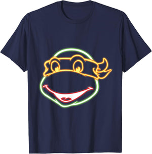 Neon-Ninja-Gesicht von Teenage Mutant Ninja Turtles T-Shirt - T-Shirt | Navy