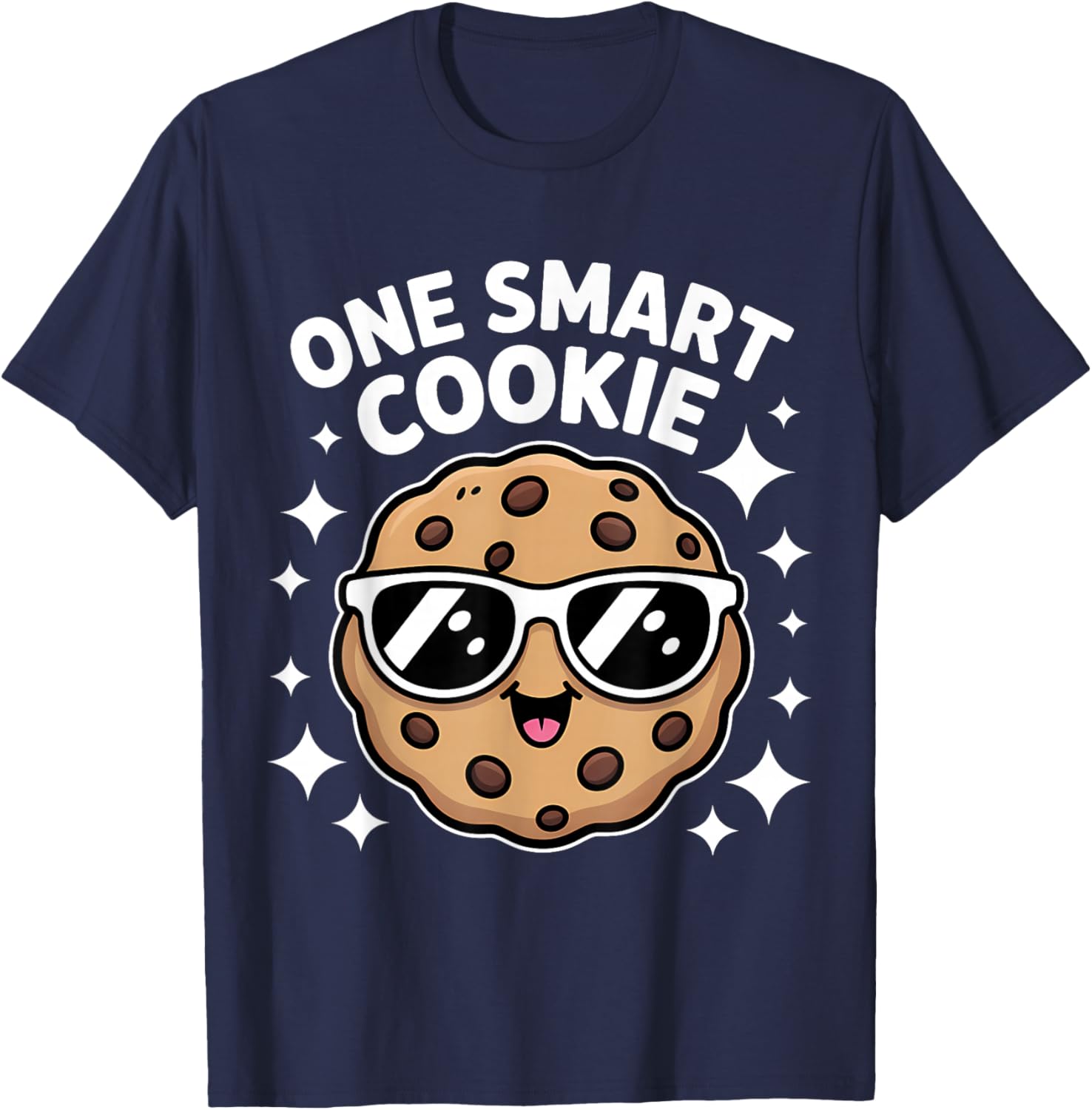 One Smart Cookie Funny Chocolate Chip Cookie T-Shirt - T-Shirt | Navy