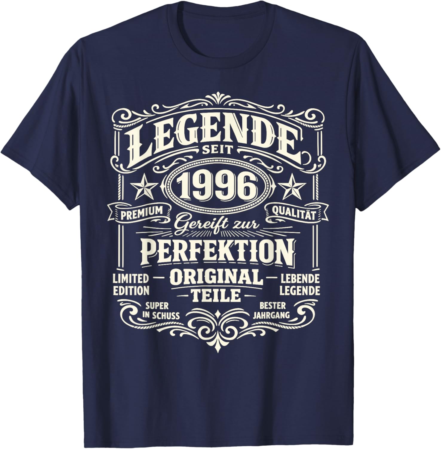30th Birthday Man Woman 30 Years Decoration 1996 Gift Funny T-Shirt - T-Shirt | Navy