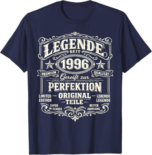 30th Birthday Man Woman 30 Years Decoration 1996 Gift Funny T-Shirt - T-Shirt | Navy