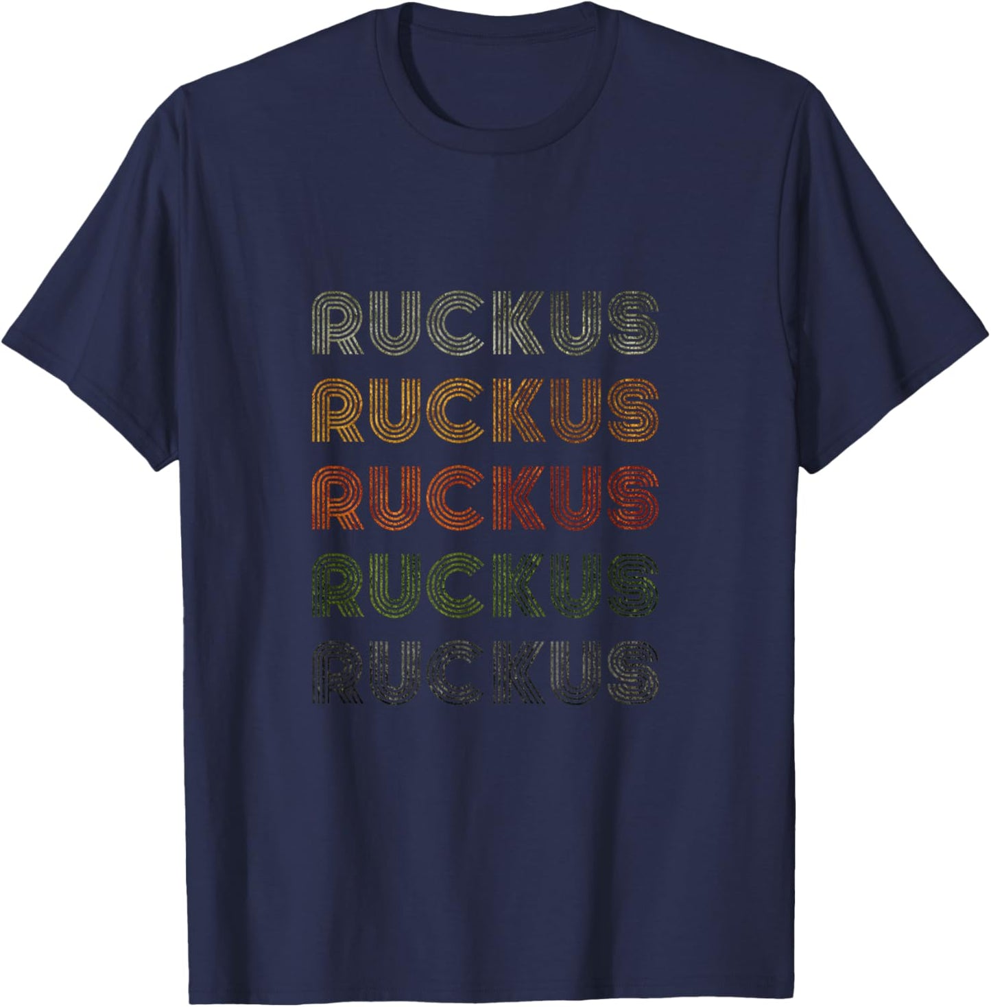 Love Heart Ruckus Grunge Vintage Style Black Ruckus T-Shirt - T-Shirt | Navy