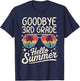 Goodbye 3rd Grade Hello Summer Last Day of School Boys Kids T-Shirt - T-Shirt | Navy
