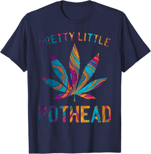 Pretty Little Pothead Funny Weed Cannabis T-Shirt - T-Shirt | Navy