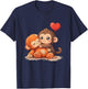 Cute Baby Monkey Punch Sad Little Punch Big Love T-Shirt - T-Shirt | Navy